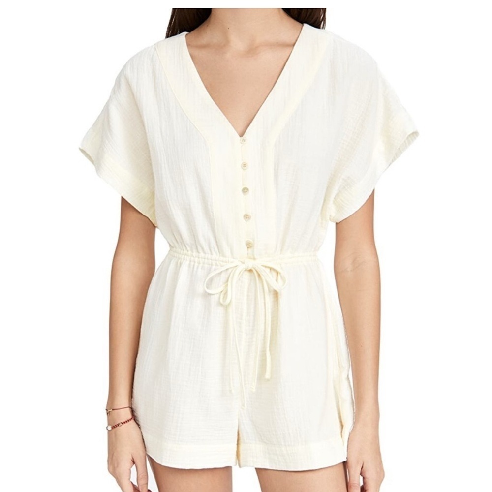 Madewell Lightspun Belted Romper - Picture 1 of 5